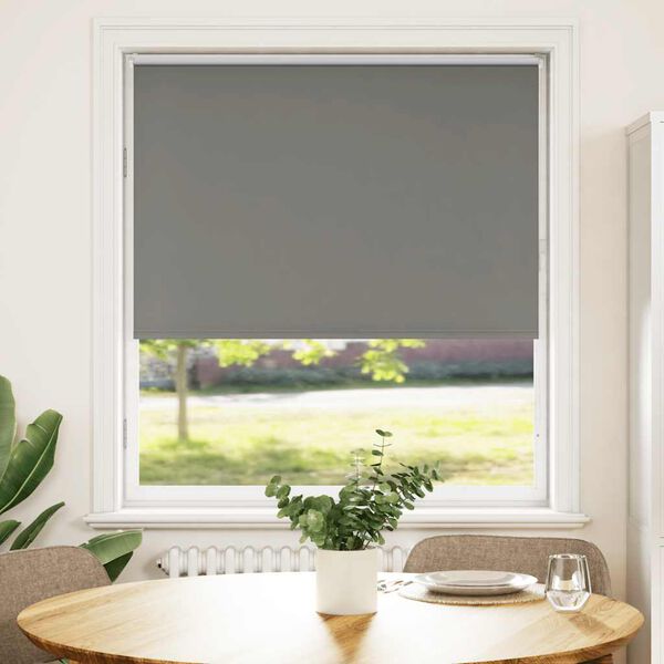 vidaXL Rullaverho Blackout harmaa 90x150 cm Kankaan leveys 85,7 cm