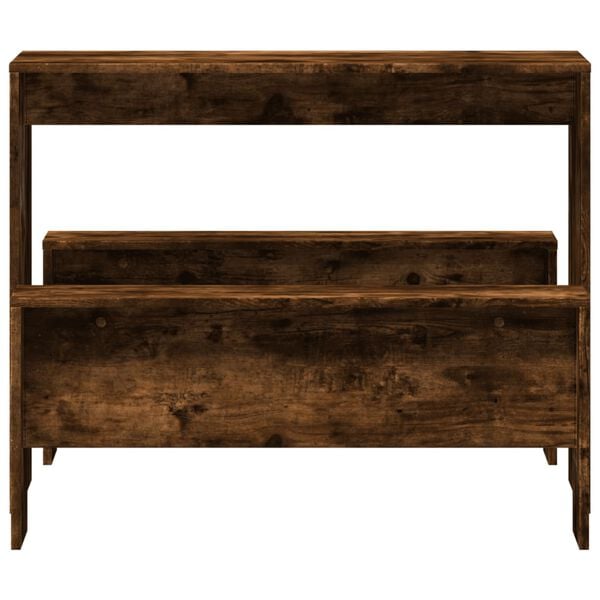 vidaXL 3-osainen Ruoka ja penkkisarja savutammi tekninen puu