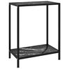 vidaXL Konsolip&ouml;yt&auml; musta 60x35x75 cm karkaistu lasi