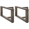 vidaXL Sohvap&ouml;yd&auml;n jalat T-muotoiset 2 kpl musta 60x25x(30-31) cm ter&auml;s