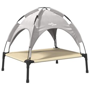 vidaXL Koiran Peti 63 x 49,5 x 60 cm Ter&auml;s Harmaa hopea