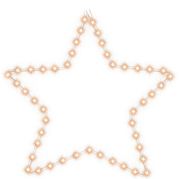 vidaXL Tähti joulukoriste 48 lämpimän valkoista LED-valoa 56 cm