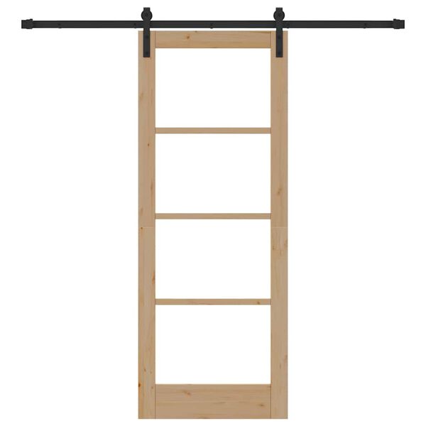 vidaXL Liukuovi ORKDAL Luonnollinen ja musta 78 x 202 cm