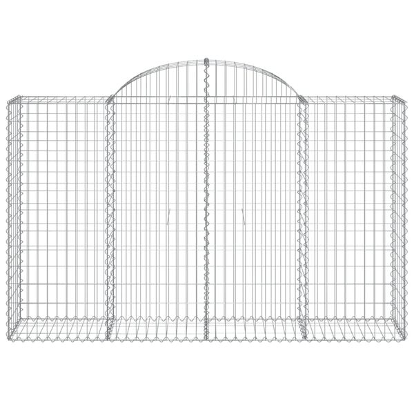 vidaXL Kaarevat kivikorit 30 kpl 200x50x120/140 cm galvanoitu rauta