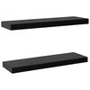 vidaXL Kelluvat sein&auml;hyllyt 2 kpl musta 60x20x3,8 cm