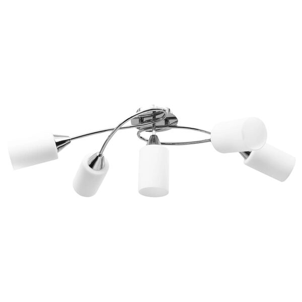 vidaXL Kattovalaisin keraamisilla varjostimilla viidelle E14-lampulle