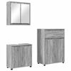 vidaXL Kylpyhuonekalustesetti 3 kpl Harmaa Sonoma 72,5 x 36,5 x 100 cm