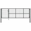 vidaXL Puutarhan portti tolpilla ter&auml;s 350x100 cm antrasiitti