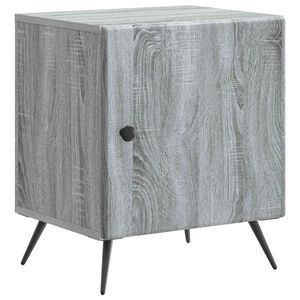 vidaXL Y&ouml;p&ouml;yt&auml;kaappi Harmaa sonoma 43 x 34,5 x 50 cm Tekninen puu