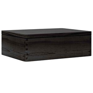 vidaXL puinen laatikko kannella Musta 40x30x13 cm massiivipuum&auml;nty