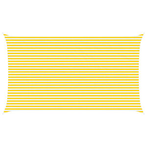 vidaXL Aurinkosuojapurje Keltainen ja valkoinen 7 x 4 m