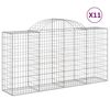 vidaXL Kaarevat kivikorit 11 kpl 200x50x100/120 cm galvanoitu rauta