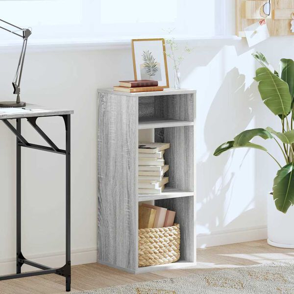 vidaXL Kirjahylly harmaa Sonoma 34x31x80 cm tekninen puu