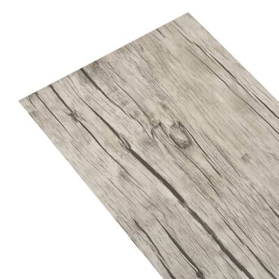 vidaXL Itsekiinnittyvä PVC-lattialankku 5,02 m² 2 mm Tammi Kulunut