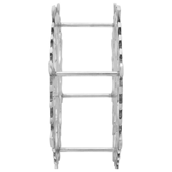 vidaXL Viinipukki Hopea 39 x 39 x 14 cm Alumiini