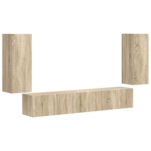 vidaXL TV-tasosetti 4 pcs Sonoman tammi Tekninen puu