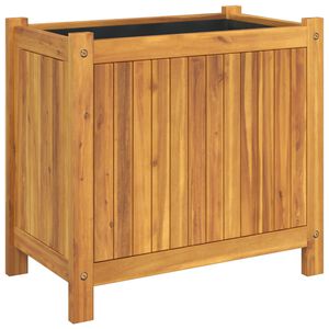 vidaXL Ulkokukkalaatikko vuorella 54x31x50 cm t&auml;ysi akasiapuu