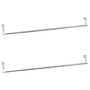vidaXL Verhotangot 2 kpl valkoinen ja hopea 60-105 cm alumiini