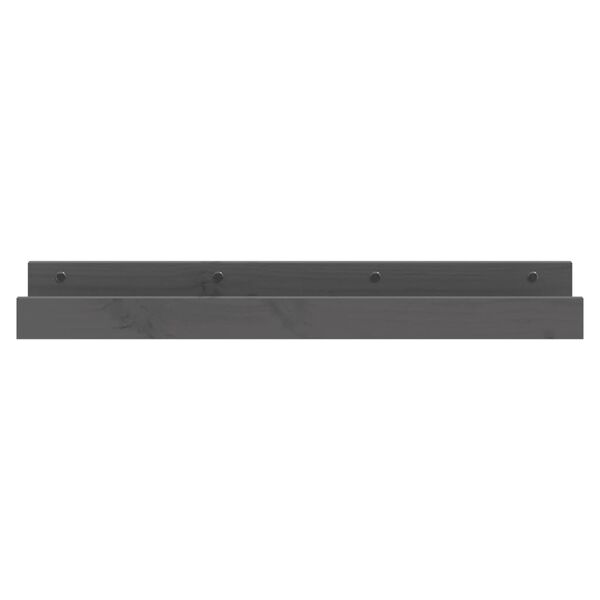 vidaXL Seinähyllyt 2 kpl harmaa 80x12x9 cm täysi mänty
