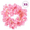vidaXL kukkaseppeleet 6 kpl tumma pinkki 180 cm