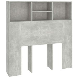 vidaXL S&auml;ngynp&auml;&auml;ty s&auml;ilytystilalla betoninharmaa 100x19x103,5 cm