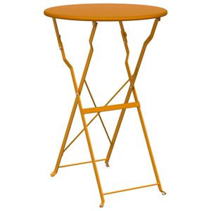 vidaXL Bistrop&ouml;yt&auml; Sinapinkeltainen &Oslash; 50 x 71 cm Jauhemaalattu ter&auml;s