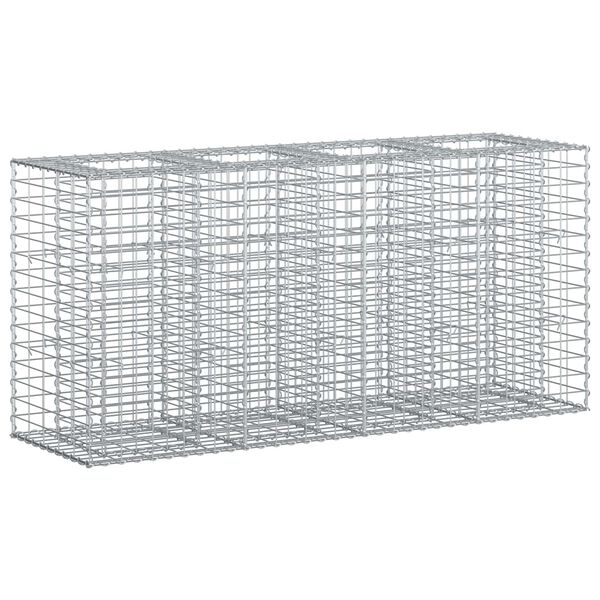 vidaXL Gabion Kohotettu Peti Hopea 170 x 50 x 80 cm Galvanoitu ter&auml;s