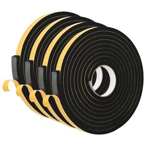 vidaXL Itsekiinnittyv&auml; vaahtoteippi 4 kpl Musta 20mm x 5m CR-vahto
