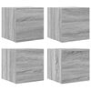 vidaXL Sein&auml;kiinnitett&auml;v&auml;t TV-kaapit 4 kpl harmaa Sonoma 30,5x30x30 cm