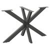 vidaXL Ruokap&ouml;yd&auml;n jalka h&auml;m&auml;h&auml;kinmuotoinen antrasiitti 120x68x(72-73) cm ter&auml;s