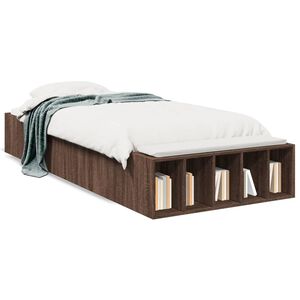vidaXL S&auml;ngynrunko ruskea tammi 90x200 cm tekninen puu