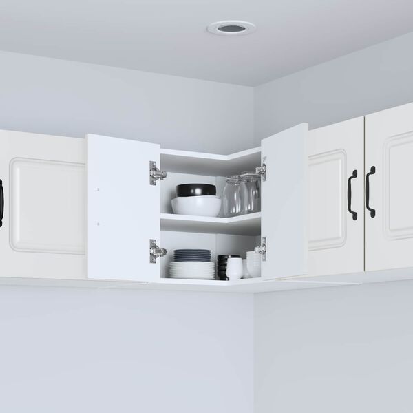 vidaXL Keitti&ouml;kaappi Kalmar Valkoinen 57 x 57 x 40 cm Tekninen puu