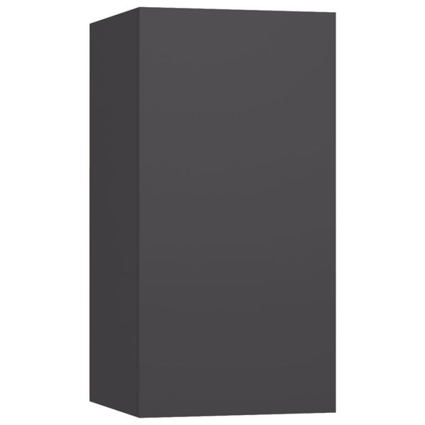 vidaXL 4-osainen TV-kaappisarja harmaa lastulevy