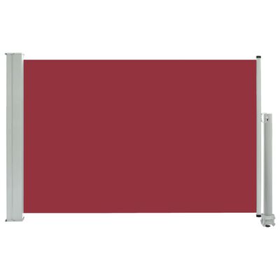 vidaXL Sisäänvedettävä terassin sivumarkiisi 60x300 cm punainen