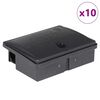 vidaXL Hiiriloukut 10 kpl musta 13x10x4 cm