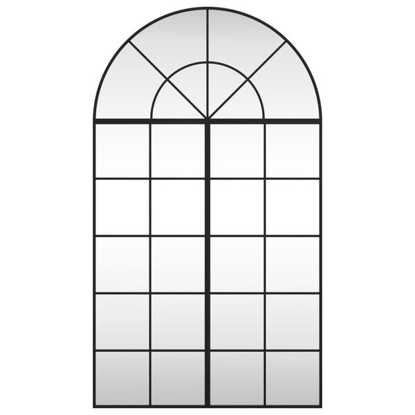 vidaXL Seinäpeili musta 80x140 cm kaari rauta