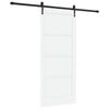 vidaXL Liukuovi ORKDAL 86 x 198,5 cm Tekninen puu Valkoinen ja musta