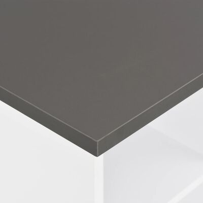 vidaXL Baaripöytä valkoinen ja antrasiitti 60x60x110 cm