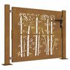 vidaXL Puutarhaportti 100x75 cm Corten-ter&auml;s Bambukuvio