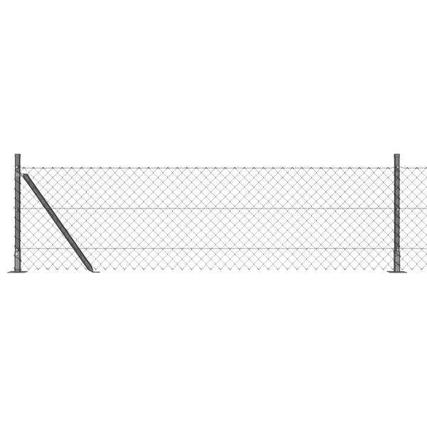 vidaXL Aitalatu Harmaa 10 x 0,4 m (40 x 40 mm verkko) Teräs ja PVC