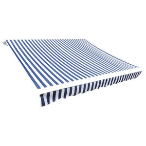 vidaXL Vaihtokangas markiisiin sininen ja valkoinen 280x245 cm polyesteri