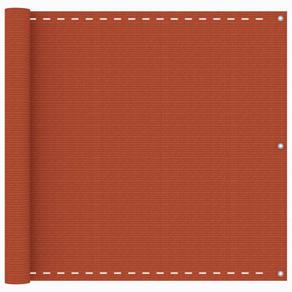 vidaXL Parvekkeen suoja oranssi 90x400 cm HDPE