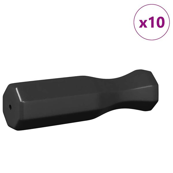 vidaXL Amerikkalaisen jalkapallon p&ouml;yd&auml;n kahvat 10 pcs Musta