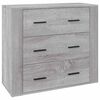 vidaXL Senkki harmaa Sonoma 80x33x70 cm tekninen puu