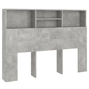 vidaXL S&auml;ngynp&auml;&auml;ty s&auml;ilytystilalla betoninharmaa 140x19x103,5 cm