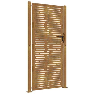 vidaXL Puutarhaportti 100x200 cm Corten-teräs neliönmuotoinen