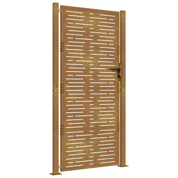 vidaXL Puutarhaportti 100x200 cm Corten-teräs neliönmuotoinen