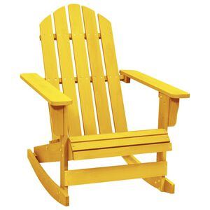 vidaXL Adirondack-puutarhan keinutuoli t&auml;ysi kuusi keinutuoli keltainen