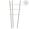 vidaXL Puutarhan kasvituet 3 rengasta 5 kpl vihre&auml; 60 cm ter&auml;s