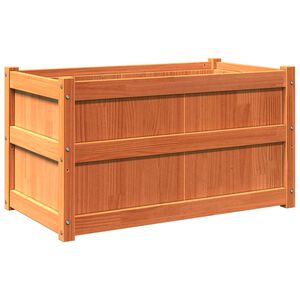 vidaXL Ulkokukkalaatikko vahanruskea 90x50x50 cm t&auml;ysi m&auml;nty